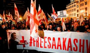 Fuertes protestas en Georgia en apoyo al hospitalizado expresidente Saakashvili