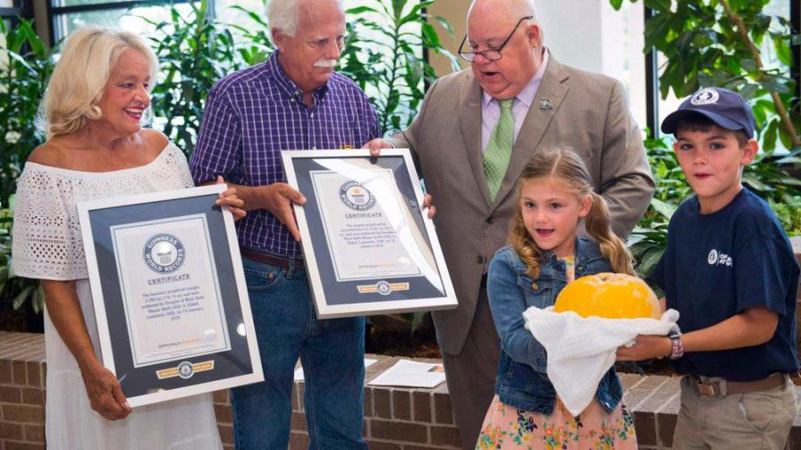 Toronja del tamaño de una pelota de baloncesto logra Récords Guinness