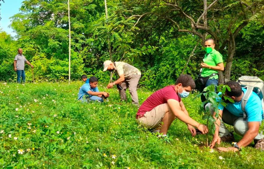 Realizan jornada de restauración de especies forestales en el Jardín Botánico Nacional 