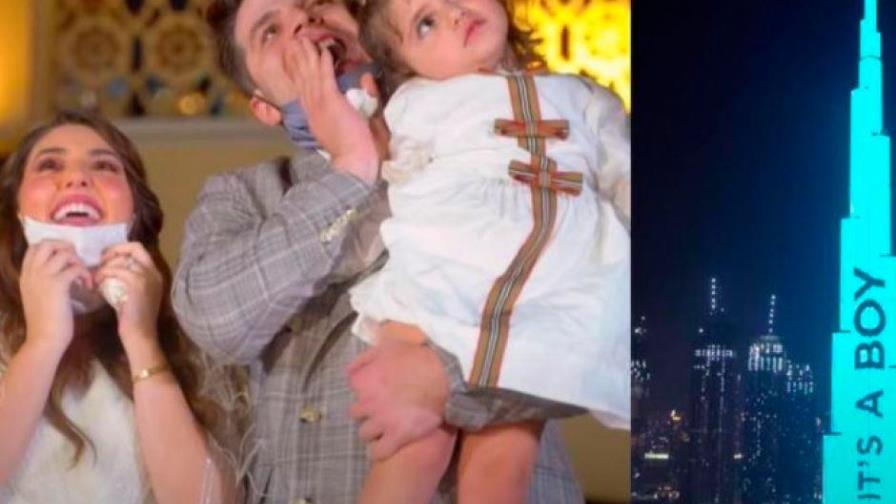 La ostentosa revelación de sexo de unos padres en Dubai en el edificio más alto del mundo