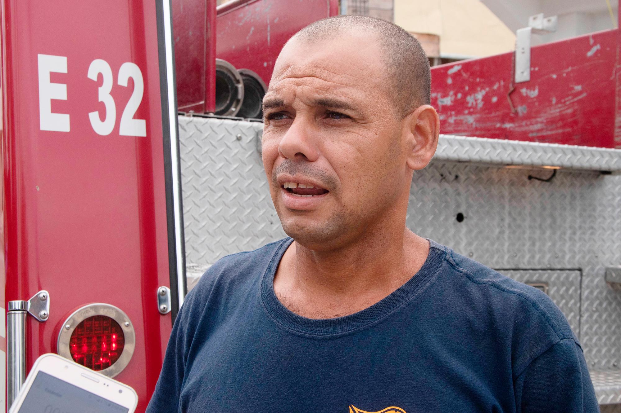 Richard Manuel Rodríguez, jefe del Cuerpo de Bomberos.