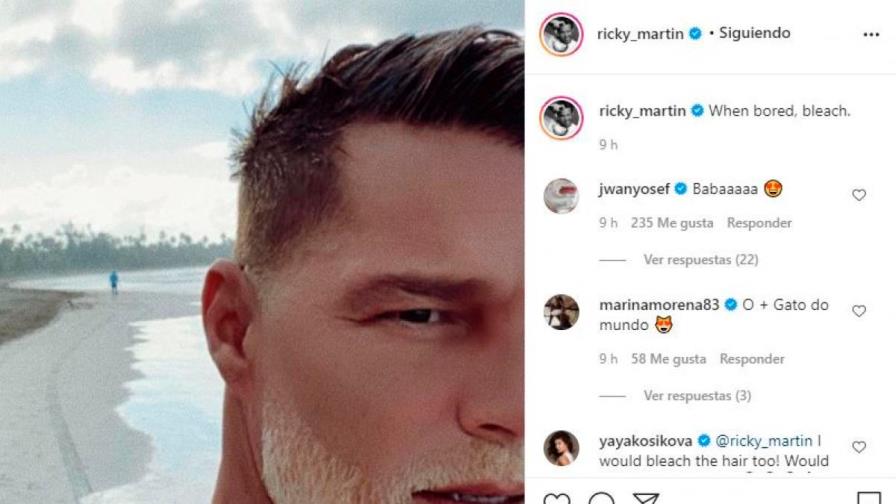 Ricky Martin estrena barba rubia