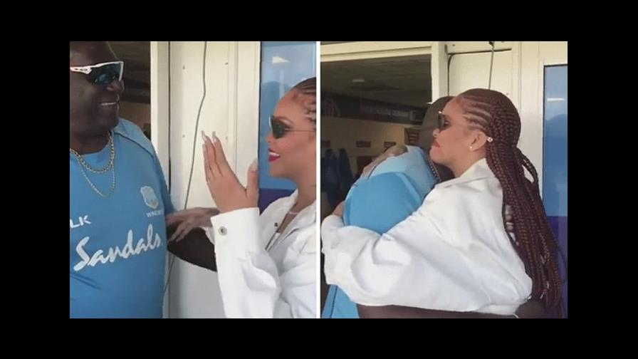La emotiva reacción de Rihanna al encontrarse con su profesor de primaria