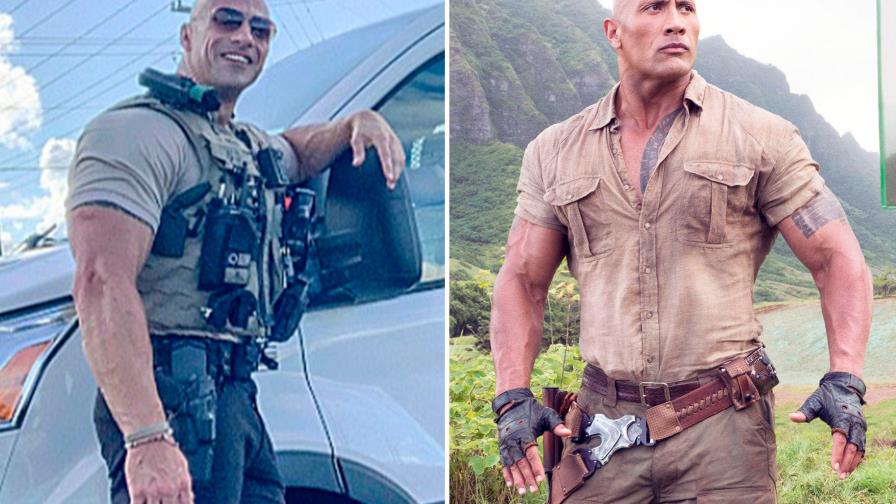 Un policía se hace viral por su increíble parecido al actor Dwayne Johnson 