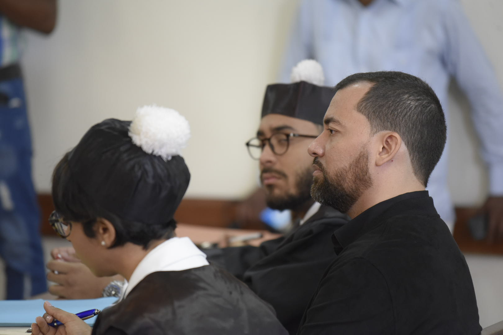 Durante el juicio en el Segundo Tribunal de la Instrucción del Distrito Judicial de La Vega. 