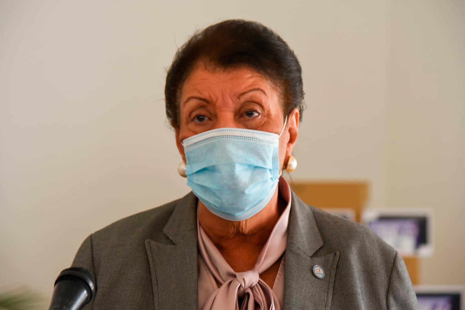 La titular del Inaipi, Besaida Santana. 