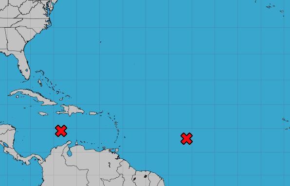 Dos ondas tropicales podrían convertirse en ciclones en el Caribe