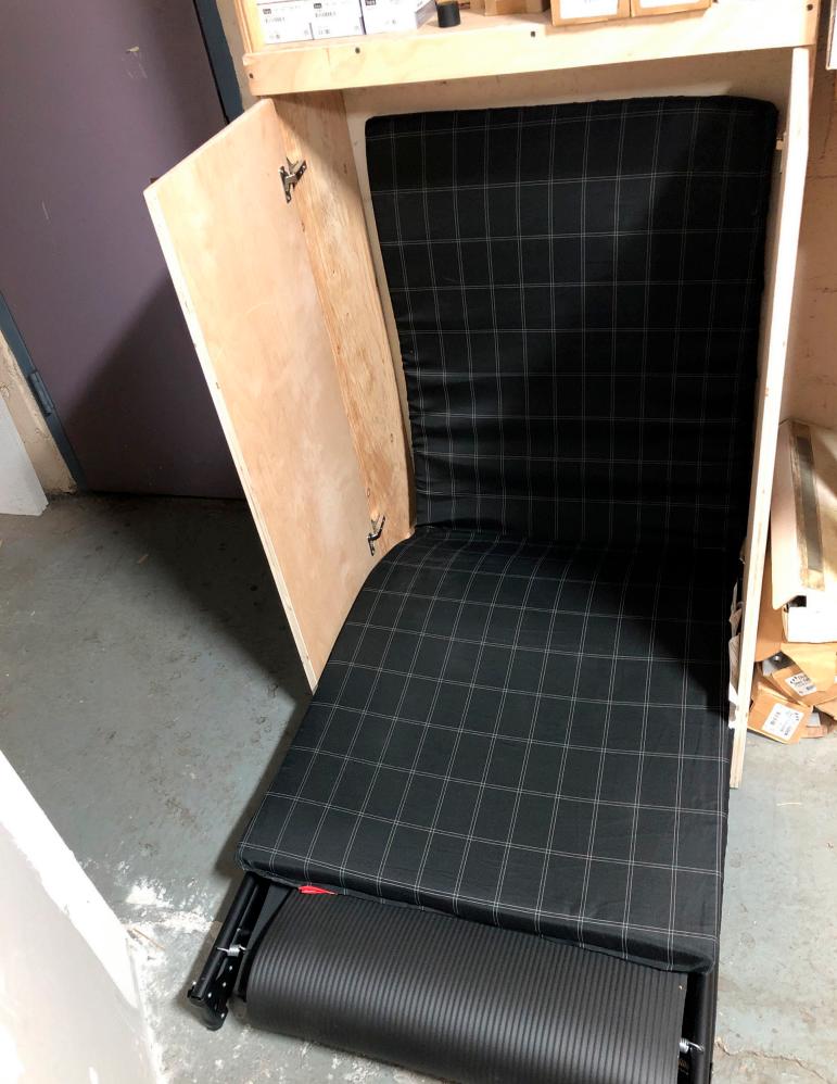 Los obreros tenían varios colchones desplegables.