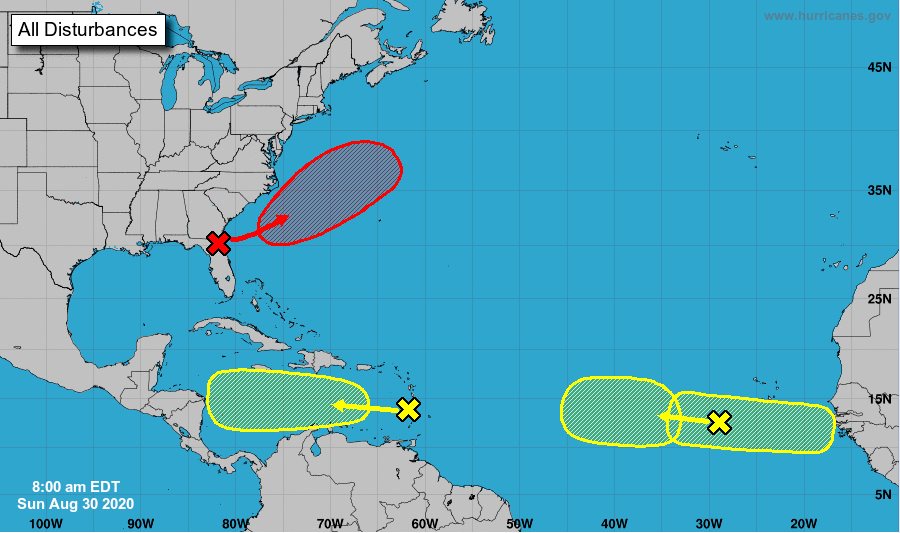 Meteorólogos de EE.UU. vigilan tres sistemas de baja presión en el Atlántico