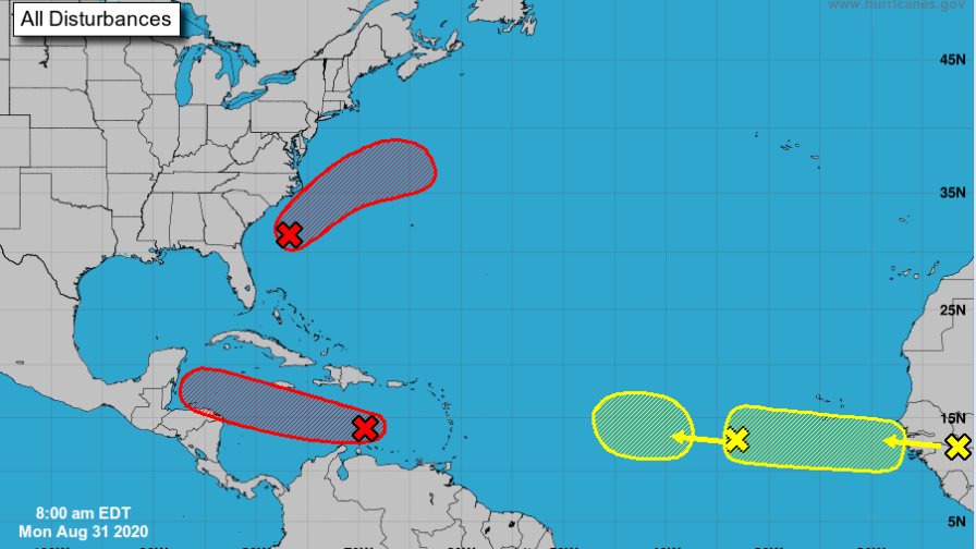 Dos depresiones tropicales pueden surgir esta semana en la cuenca atlántica