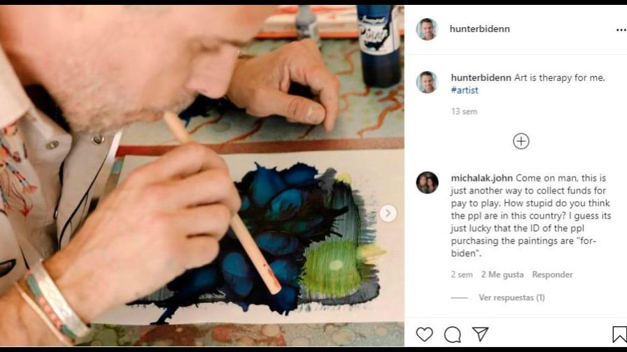 El hijo de Biden pondrá a la venta su arte por hasta 500,000 dólares la pieza