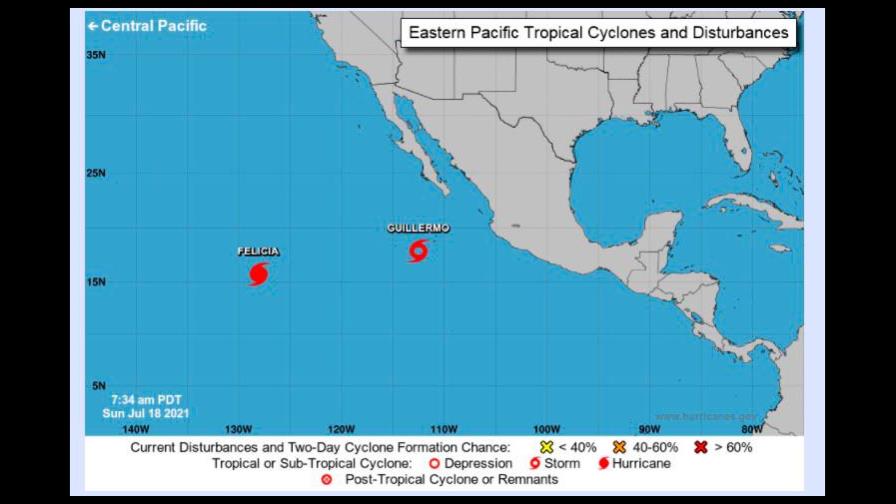 El huracán Felicia mantiene la categoría 4 lejos de las costas de México
