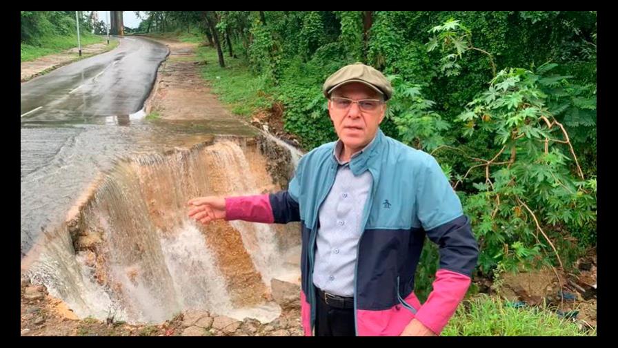 Alcalde Manuel Jiménez anuncia intervención de la avenida Barceló afectada por lluvias de Grace 