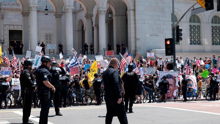 Protesta contra detención de inmigrantes en Oregon Protesta contra detención de inmigrantes en Oregon