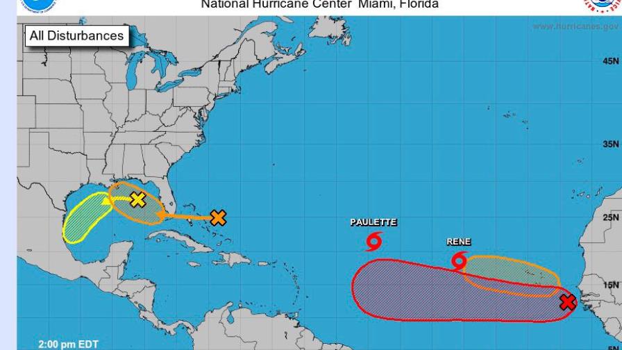 Seis sistemas en el Atlántico son monitoreados por la Onamet Seis sistemas en el Atlántico son monitoreados por la Onamet