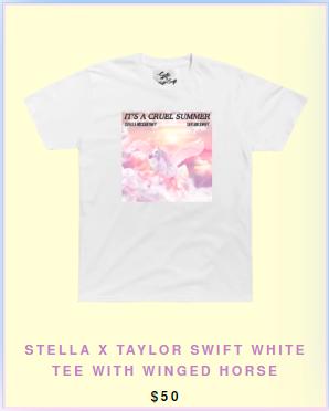 Al igual que las colecciones de Swift, las piezas de la colección ‘Stella x Taylor Swift’ están disponibles por 24 horas y luego son reemplazadas.