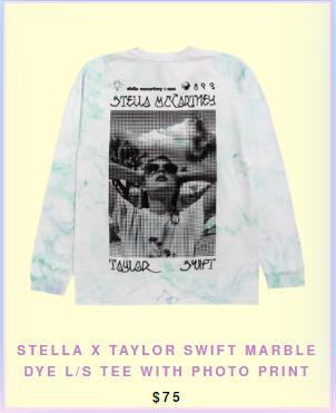 Al igual que las colecciones de Swift, las piezas de la colección ‘Stella x Taylor Swift’ están disponibles por 24 horas y luego son reemplazadas.