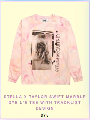 Al igual que las colecciones de Swift, las piezas de la colección ‘Stella x Taylor Swift’ están disponibles por 24 horas y luego son reemplazadas.