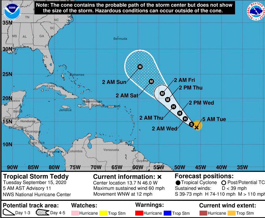 República Dominicana monitorea con “especial atención” a la tormenta Teddy 
