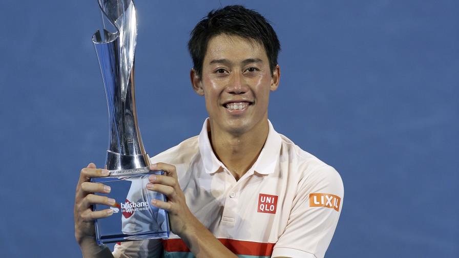 Kei Nishikori se corona en Brisbane