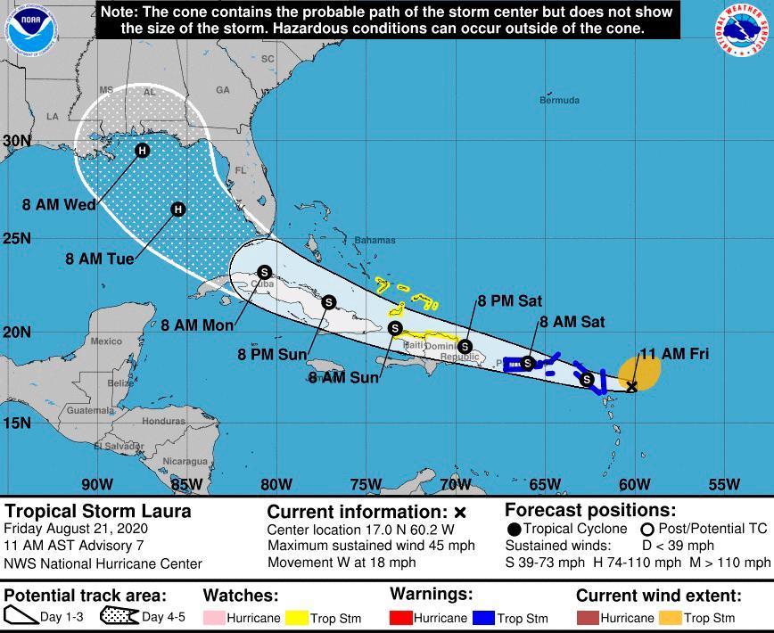 República Dominicana se prepara para el impacto de la tormenta Laura 