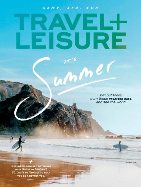 Portada de revista “Travel + Leisure” 