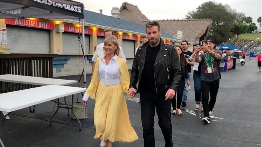 John Travolta y Olivia Newton recrean escenas de “Grease” 41 años después