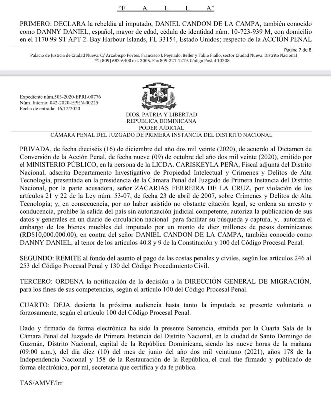 Tribunal dominicano ordena búsqueda y captura del cantante Danny Daniel -  Diario Libre