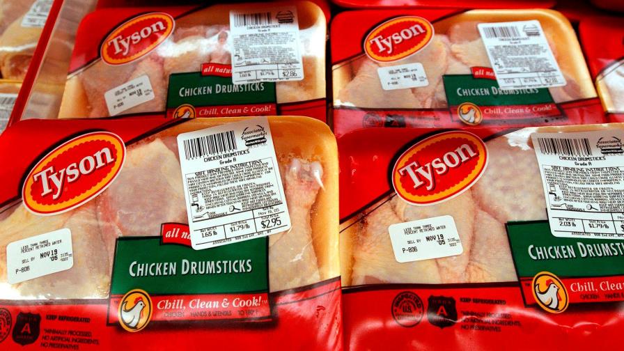 Tyson Foods retira 8.5 millones de libras de pollo del mercado en EEUU Tyson Foods retira 8.5 millones de libras de pollo del mercado en EEUU