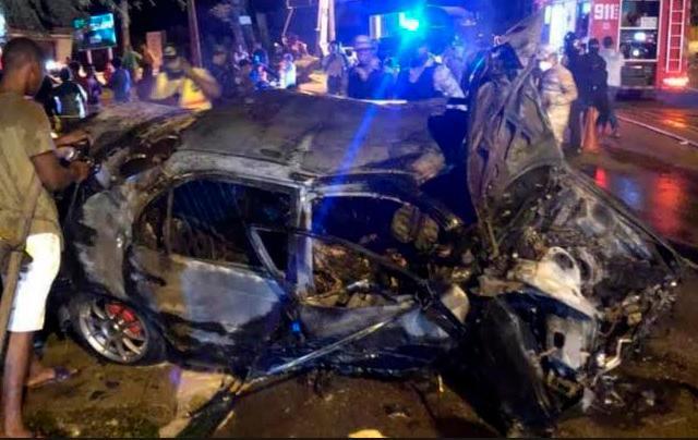 Militar muere calcinado al incendiarse carro tras choque en Puerto Plata