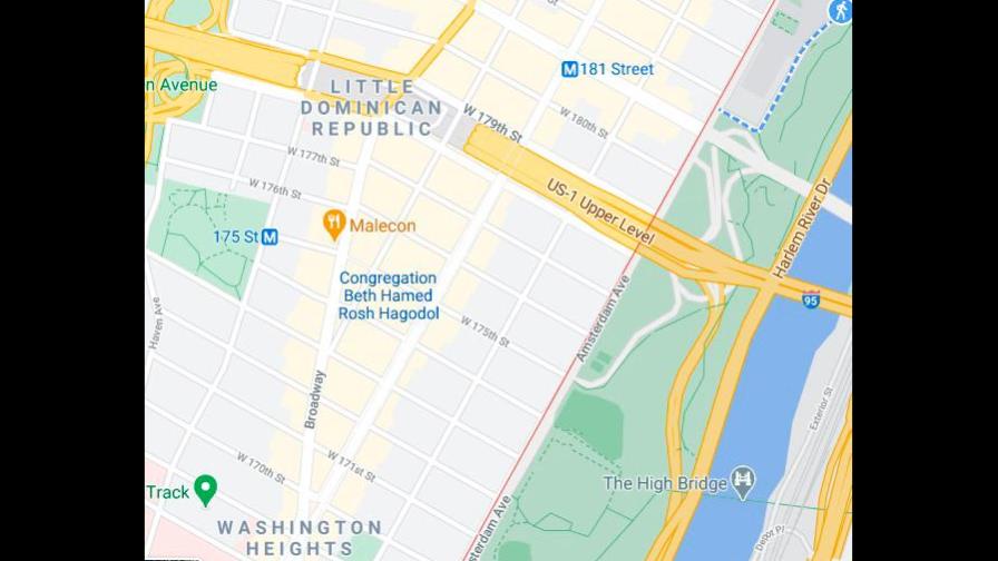 “La pequeña República Dominicana”, así identifica Google Maps al Alto Manhattan