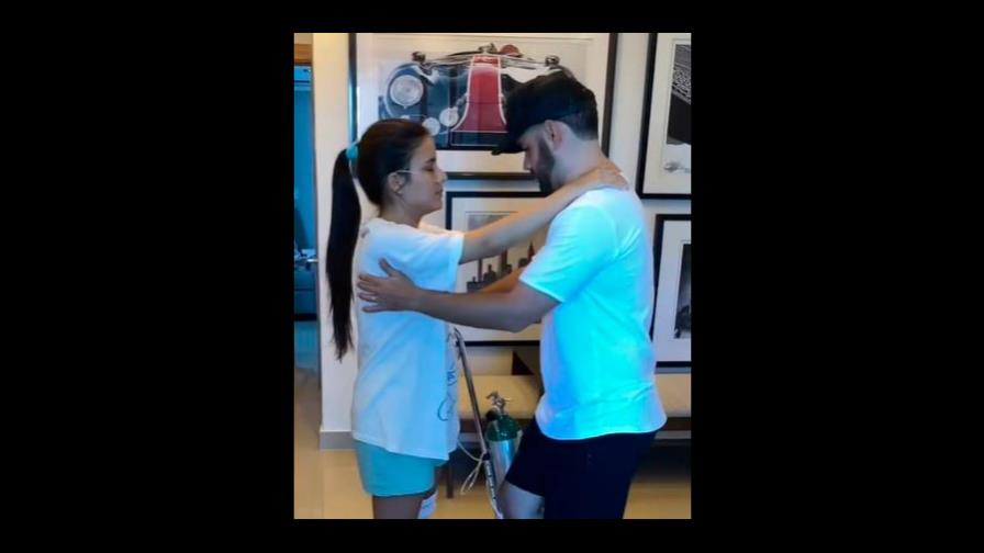 Yeri Peguero recibe sesiones de terapia física y respiratoria Yeri Peguero recibe sesiones de terapia física y respiratoria