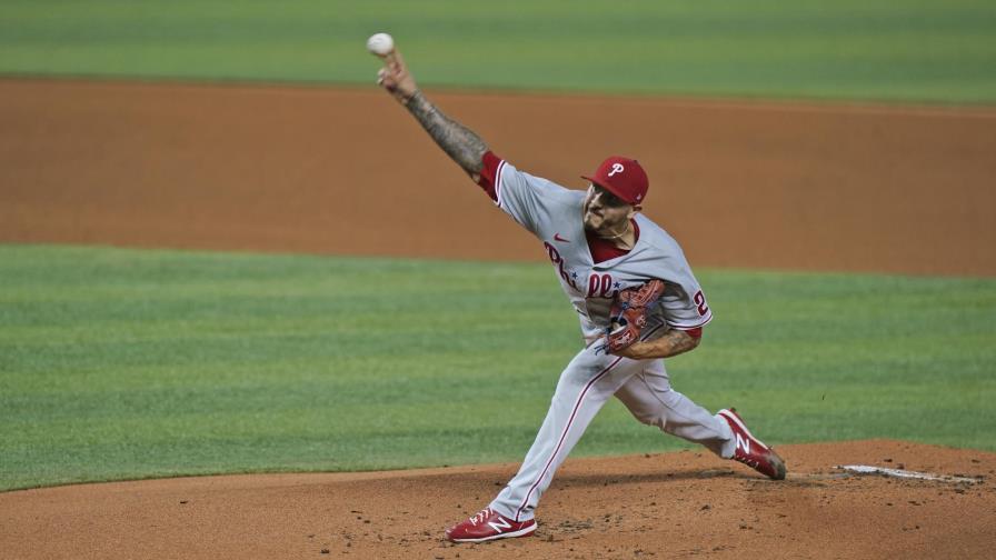 Velásquez luce y Filis blanquean a Marlins Velásquez luce y Filis blanquean a Marlins