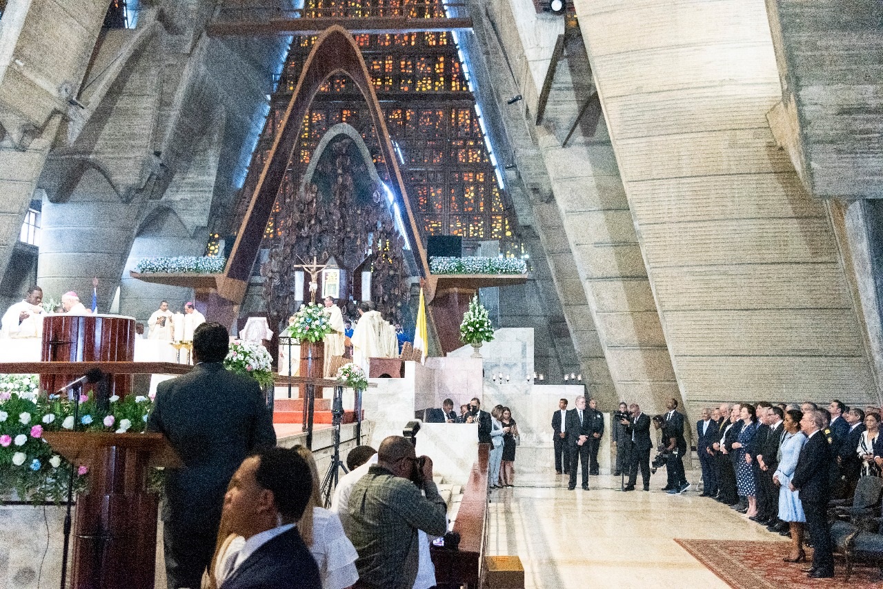 Misa en honor a la virgen de la Altagracia en la basílica de Higüey este lunes 21 de enero de 2019.