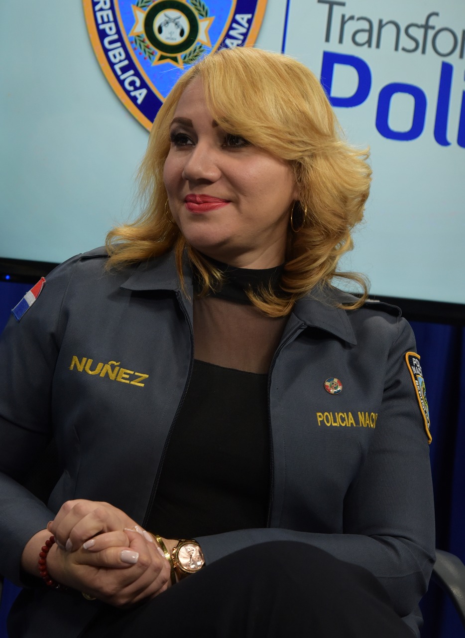 Raisa Nuñez, vocera de la Policía Nacional en La Romana.