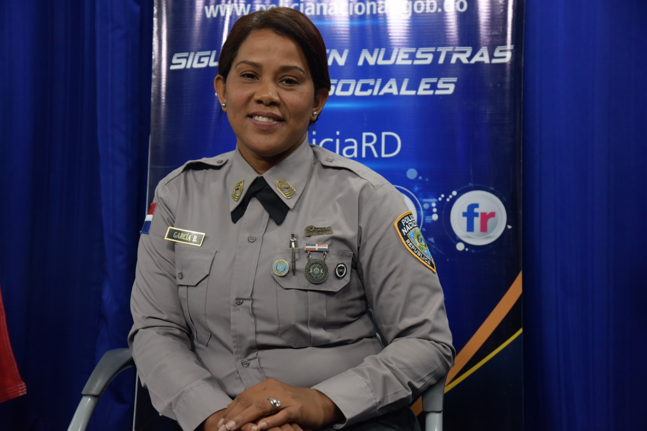 Sargento mayor Rosario del Carmen García, vocera de la Policía Nacional en Puerto Plata.