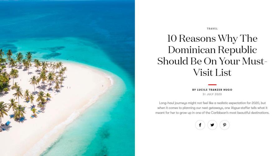 Vogue británica publica artículo que invita a visitar República Dominicana