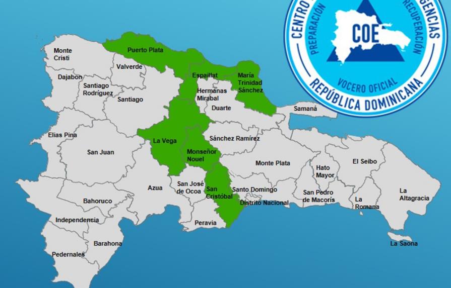 El COE mantiene seis provincias en alerta verde por vaguada 