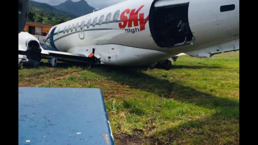 Jet que salió desde Santo Domingo se estrella al aterrizar en Dominica 