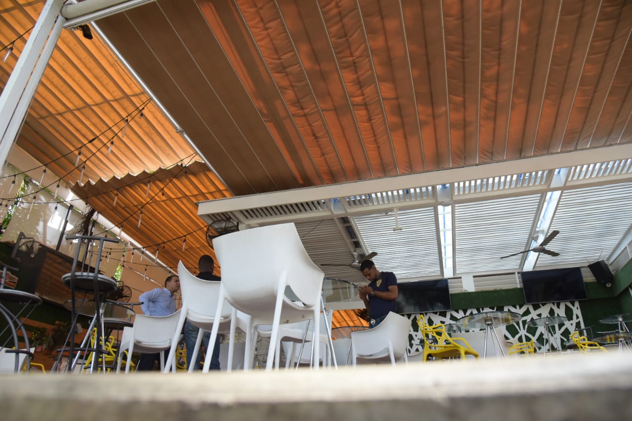 El área de terraza, donde se encontraba David Ortiz.