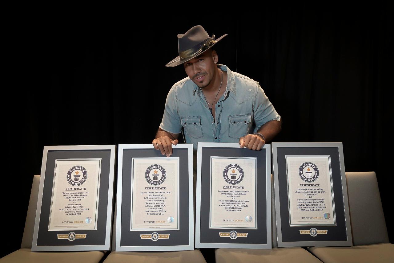 Romeo Santos logra cuatro nuevos récords Guinness - Diario Libre