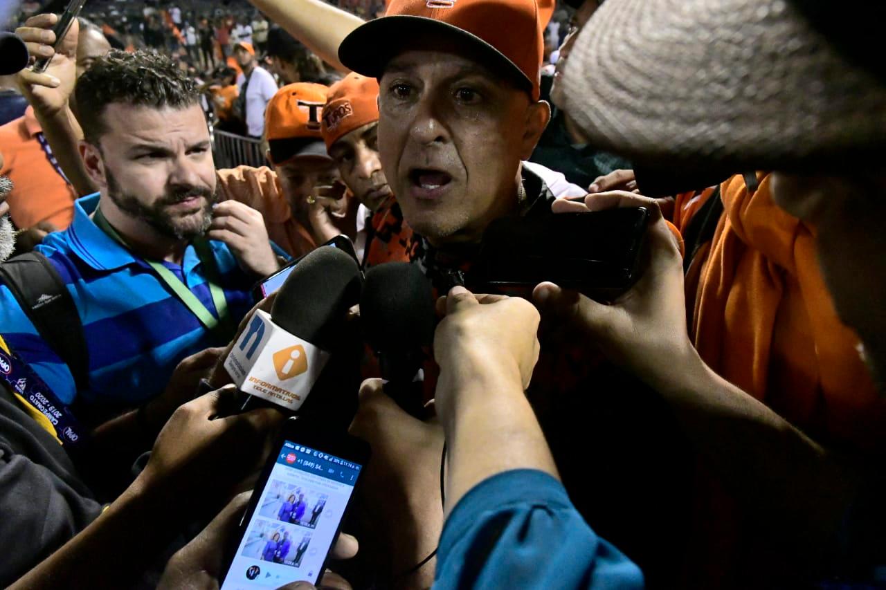 Lino Rivera, manager de Los Toros del Este que son los nuevos campeones de la pelota invernal dominicana. Representarán el país en la Serie del Caribe que será a partir del 1 de febrero en Puerto Rico.