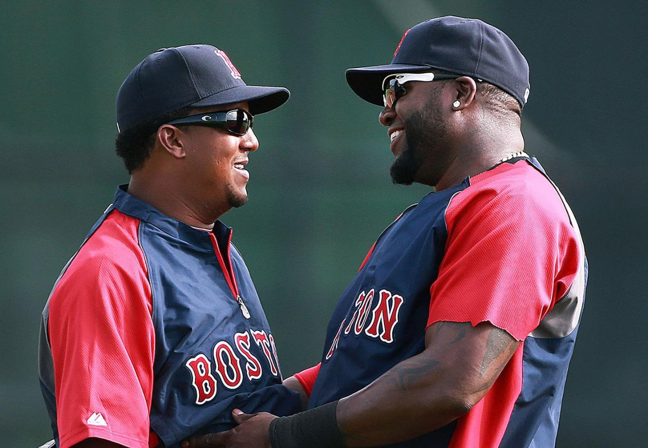 Pedro Martínez y David Ortiz, los posibles gerentes del equipo dominicano que participará en el Clásico Mundial de Béisbol. (Fuente externa)