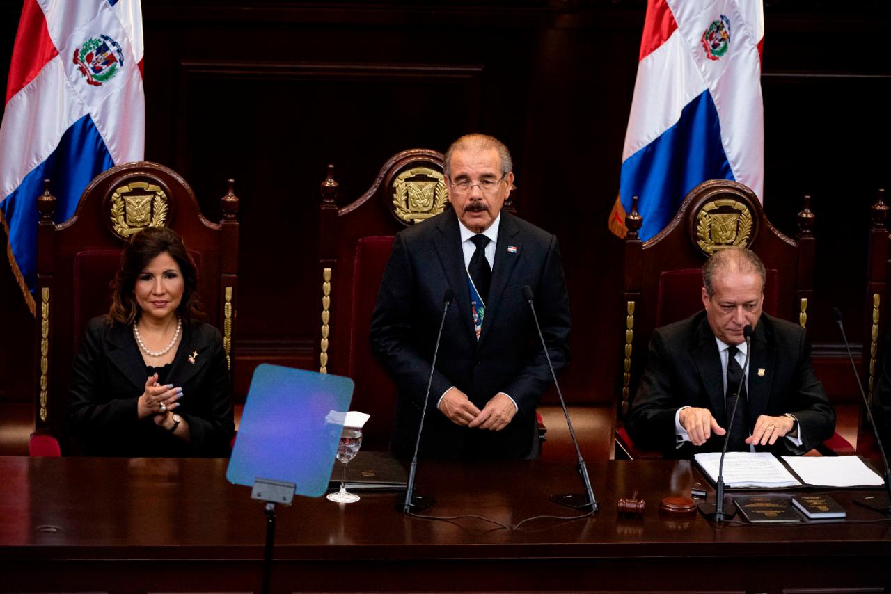 El presidente Danilo Medina en su octavo discurso de rendición de cuentas