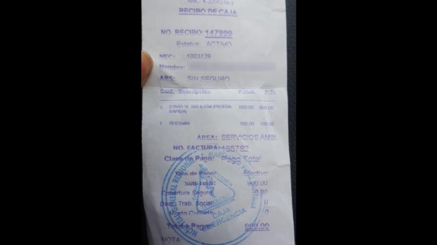Denuncian están cobrando por prueba de COVID-19 en hospital Marcelino Vélez