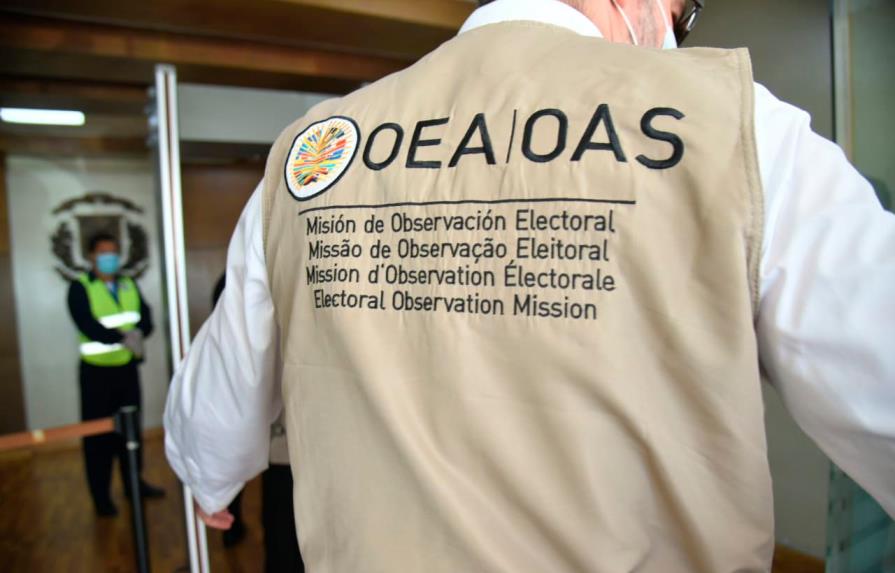 Rueda de prensa de la Misión de observadores de la Organización de Estados Americanos (OEA) en la Junta Central Electoral (JCE).
