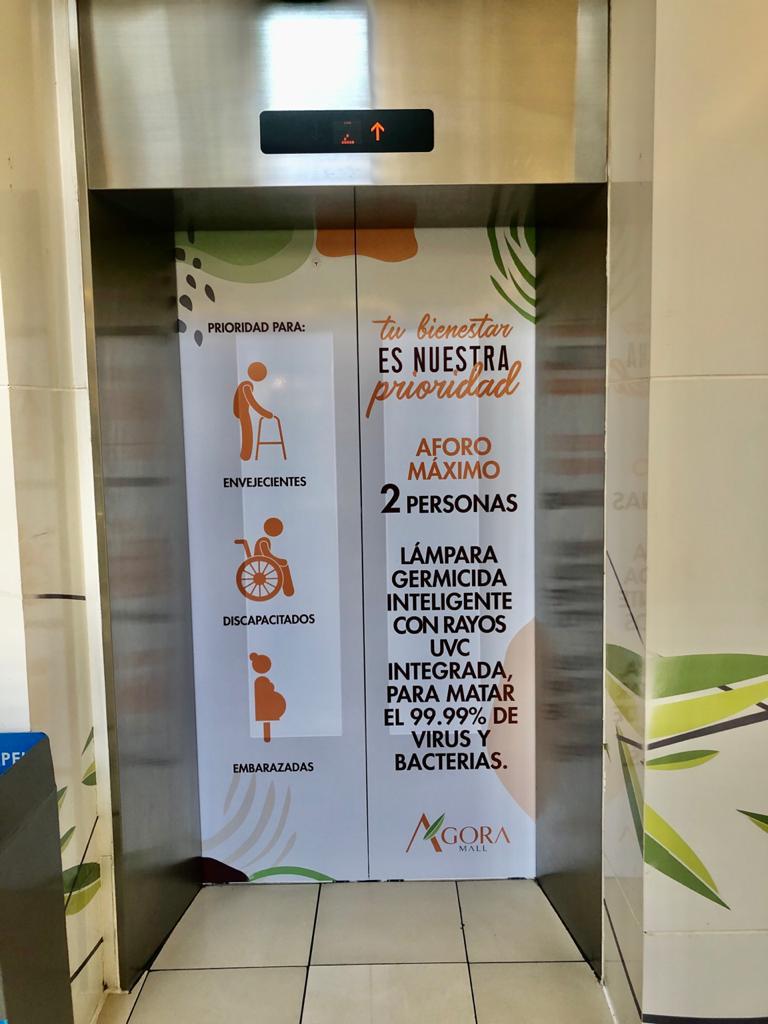 El esterilizador es una medida que va en conjunto con el distanciamiento que también contempla Ágora Mall.