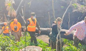 Realizan levantamiento de los da&ntilde;os ocasionados por incendio forestal en Ocoa 