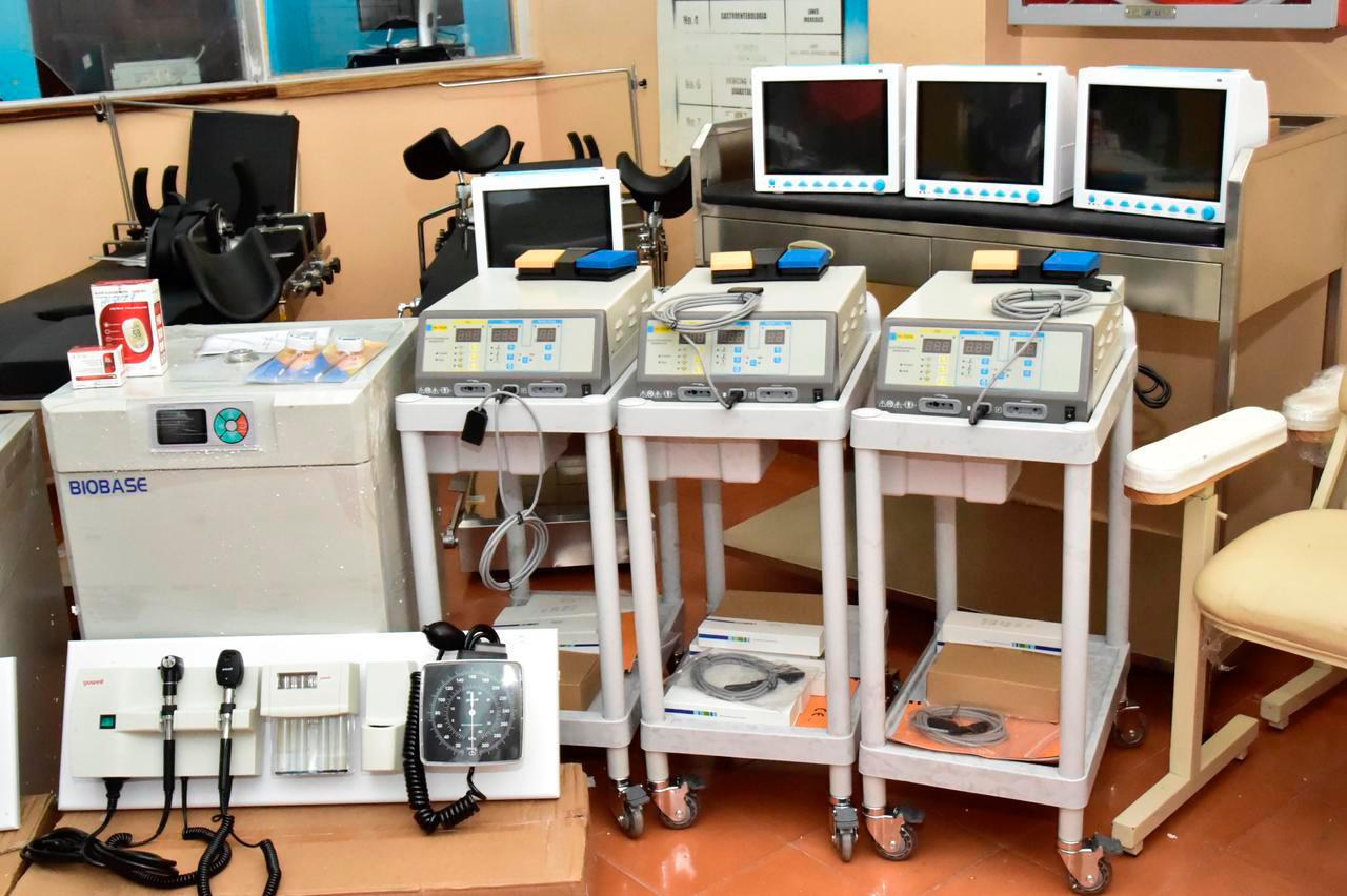 Parte de los equipos entregados en los centros de salud.