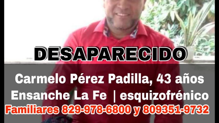 Familiares buscan hombre desaparecido